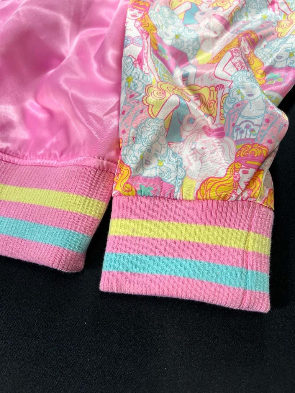 Loungefly Barbie 65th Anniversary Satin Varsity Bomber Jacket Size Medium - Picture 5 of 12